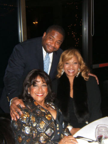 Scherrie Payne, Lynda Laurence and Freddi Poole receiving award at 20th Anniversary celebration