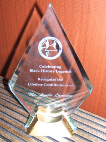 Award trophy presented at The Supremes Tribute 20th Anniversary celebration